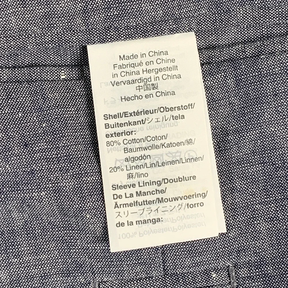 J Crew Ludlow Blazer Jacket Men 44R Linen Somelos Chambray Sport Coat Suit